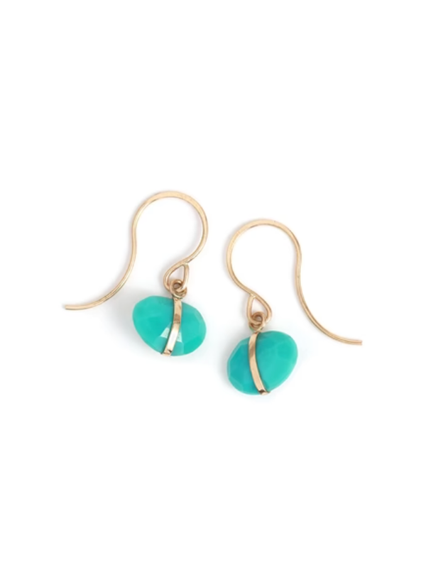 Melissa Joy Manning - Single Drop 14k Earrings - Turquoise - Verdalina