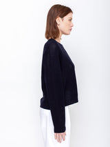 Allude - Mesh Knit Sweater - Deep Night - Verdalina