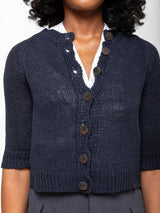 M J Watson - Linen Cardigan - Verdalina