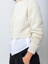 Aequamente - Cropped Cashmere Pullover - Verdalina