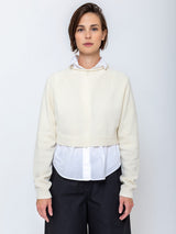 Aequamente - Cropped Cashmere Pullover - Verdalina