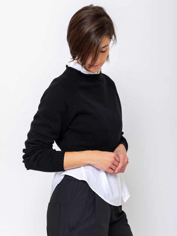Aequamente - Cropped Cashmere Pullover - Verdalina