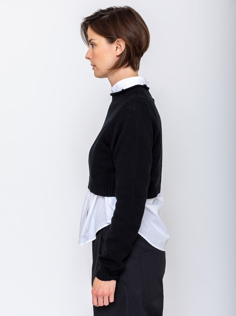 Aequamente - Cropped Cashmere Pullover - Verdalina