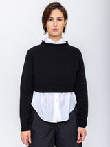 Aequamente - Cropped Cashmere Pullover - Verdalina