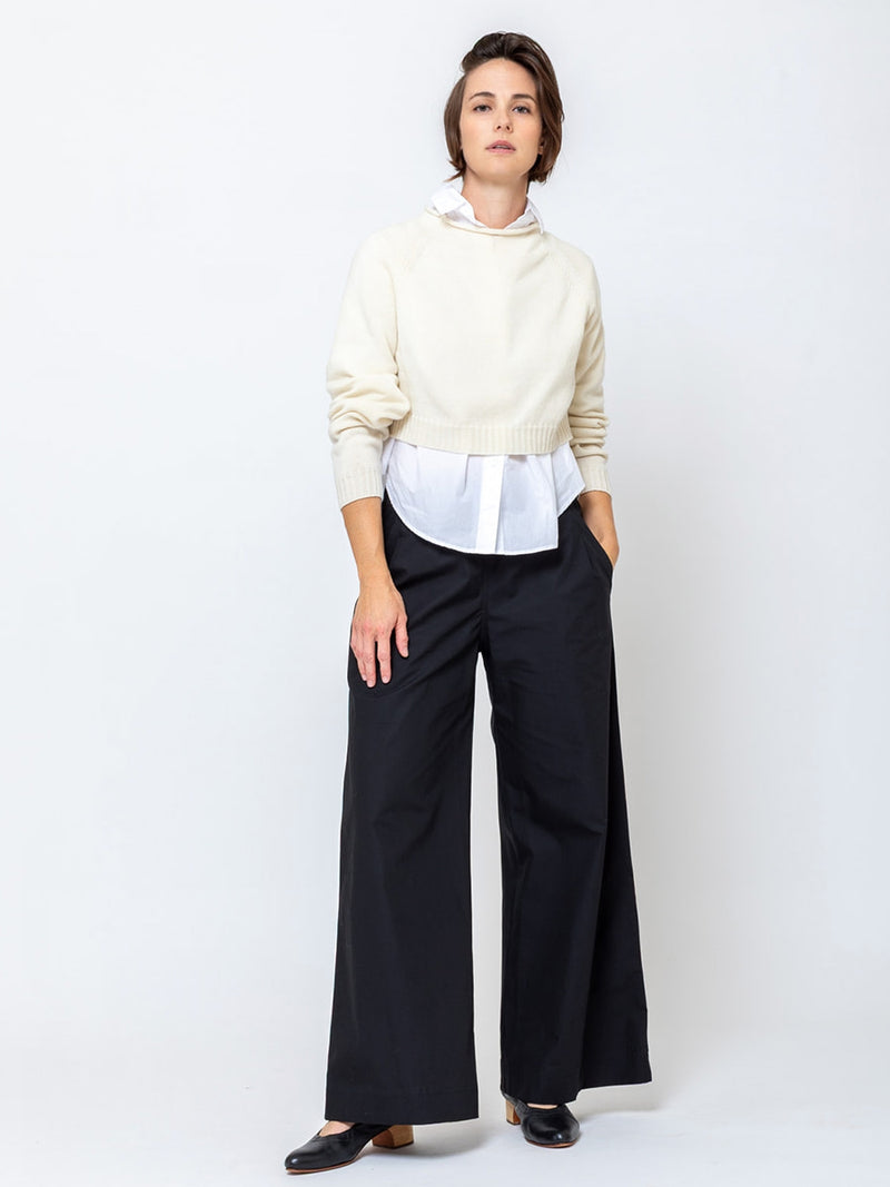 Aequamente - Cropped Cashmere Pullover - Verdalina
