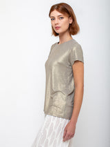Monday12 - Liat Crewneck Tee - Gold - Verdalina