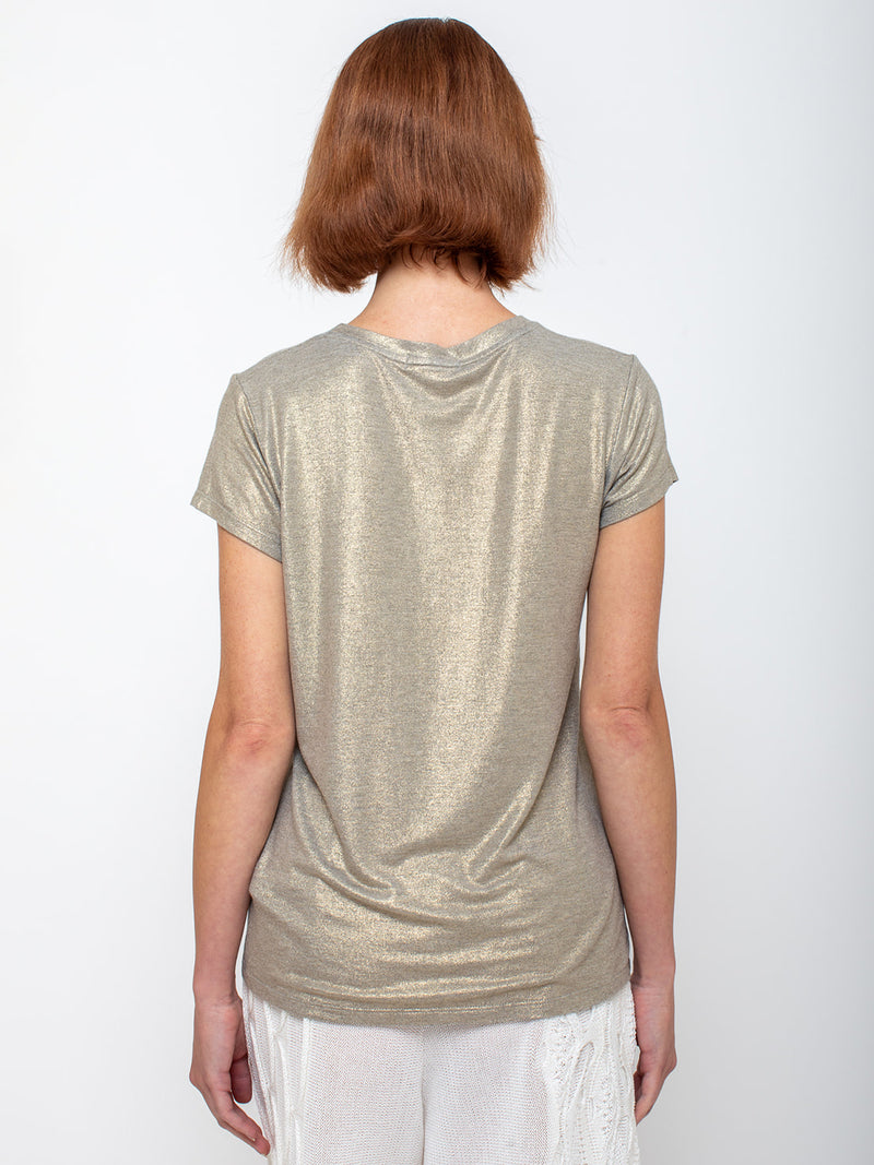 Monday12 - Liat Crewneck Tee - Gold - Verdalina
