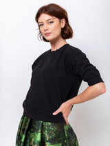 Monday12 - Shrunken Noga Sweatshirt - Black - Verdalina