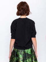 Monday12 - Shrunken Noga Sweatshirt - Black - Verdalina