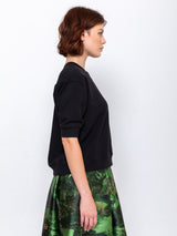 Monday12 - Shrunken Noga Sweatshirt - Black - Verdalina
