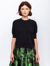 Monday12 - Shrunken Noga Sweatshirt - Black - Verdalina