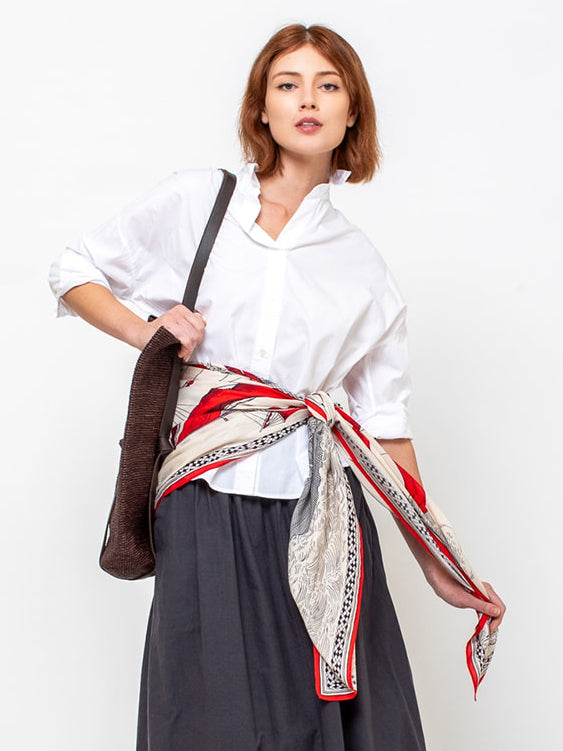 Monday12 - Zoe 3/4 Sleeve Shirt - White - Verdalina