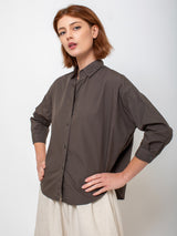 Monday12 - Zoe 3/4 Sleeve Shirt -Smokey Brown - Verdalina