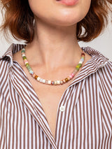Multi Trade Bead Necklace on Cord