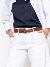 Neri Firenze - Porto Venere Leather Belt - Brown - Verdalina