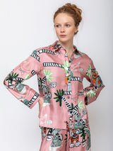 Odeeh - Cats & Tigers Blouse - Blush - Verdalina