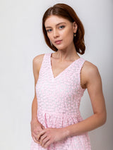 Odeeh - Fil Coupe Dots Dress - Rose Petal - Verdalina