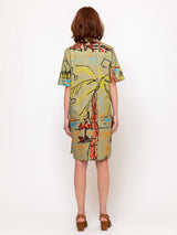 Odeeh - Holiday Sketchbook Dress - Light Olive - Verdalina