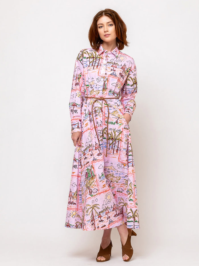 Holiday Sketchbook Print Dress