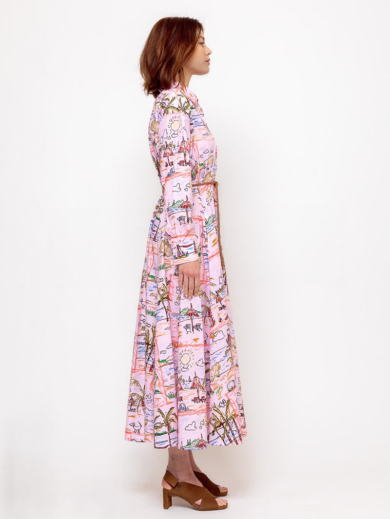 Odeeh | Holiday Sketchbook Print Dress - Fairy Floss | Verdalina Odeeh | Holiday Sketchbook Print Dress - Fairy Floss | Verdalina