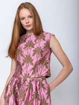 Odeeh - Matelassè Palms Top - Rose Quartz - Verdalina
