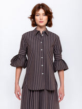 Men's Stripe Shirt - Toffee