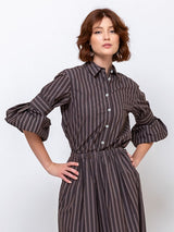 Men's Stripe Shirt - Toffee