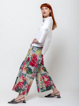 Odeeh - Postcard Jacquard Pants - Multicolor - Verdalina