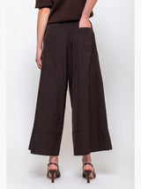 Soft Duchesse Satin Pants - Espresso