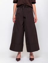Soft Duchesse Satin Pants - Espresso