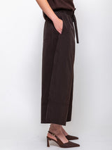 Soft Duchesse Satin Pants - Espresso