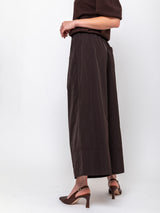 Soft Duchesse Satin Pants - Espresso