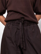 Soft Duchesse Satin Pants - Espresso