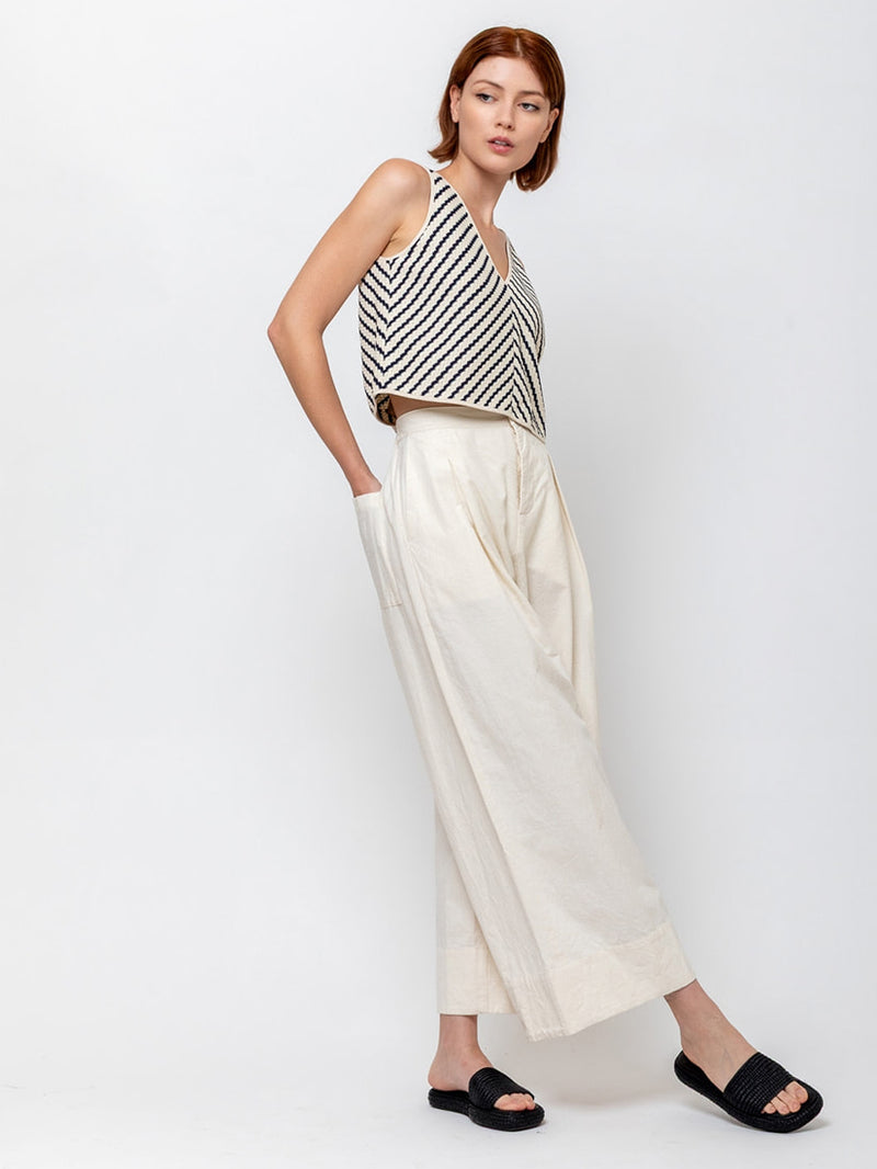 Odeeh - Knit Stripe Top - Navy - Verdalina