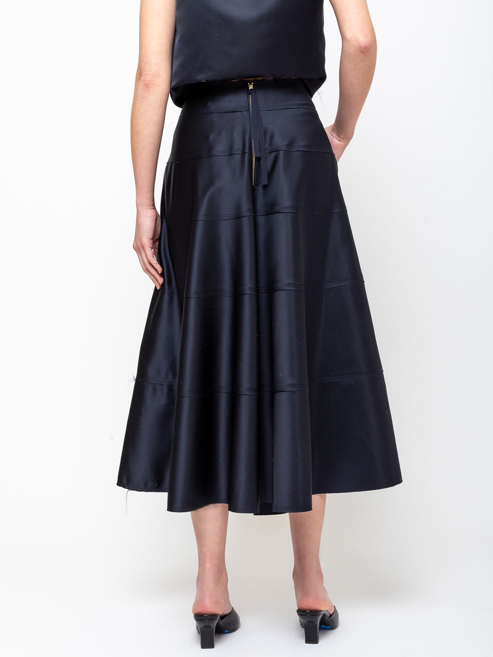 Odeeh | Satin Skirt - Midnight | Verdalina