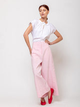 Odeeh - Structured Linen and Cotton Pants - Rose Petal - Verdalina