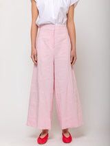 Odeeh - Structured Linen and Cotton Pants - Rose Petal - Verdalina
