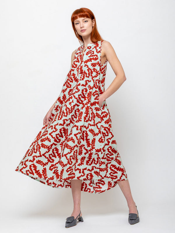 Odeeh - Twigs Dress - Burnt Orange - Verdalina