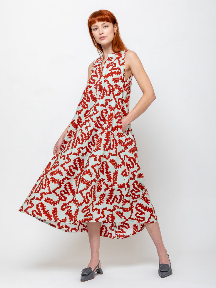 Odeeh - Twigs Dress - Burnt Orange - Verdalina
