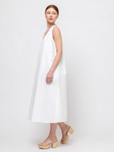 Orr - Minimalist Cotton Dress - White - Verdalina