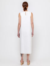 Orr - Minimalist Cotton Dress - White - Verdalina