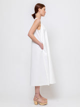 Orr - Minimalist Cotton Dress - White - Verdalina