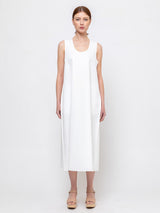 Orr - Minimalist Cotton Dress - White - Verdalina