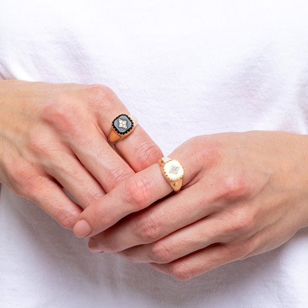 Pascale Monvoisin | Pierrot Signet Ring - White | Verdalina