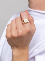 Pascale Monvoisin - Pierrot Signet Ring - White - Verdalina