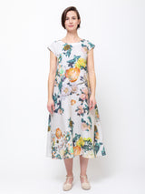 Linen Floral Dress