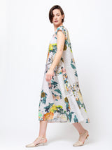 Linen Floral Dress