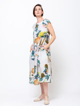 Linen Floral Dress