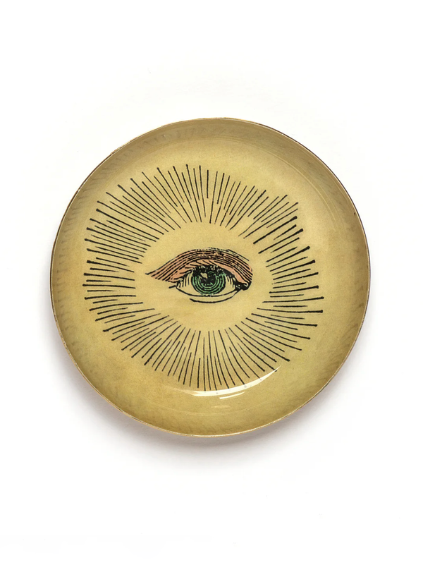 Eye Round Enamel Tray