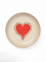 Heart Round Enamel Tray